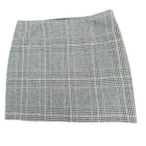 Wells Grace Houndstooth Plaid Mini Skirt Size Medium